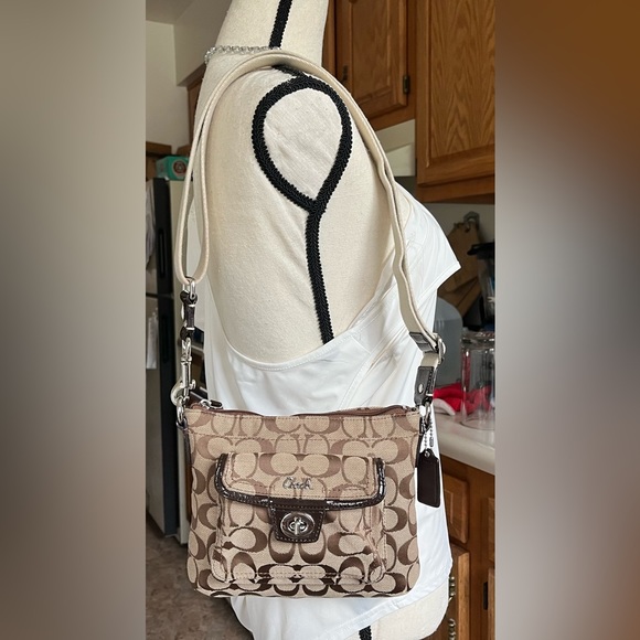 Coach Handbags - Coach Penelope turnlock signature crossbody/shoulder purse